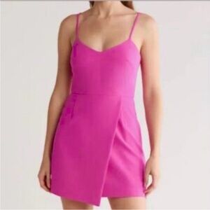 French Connection Hot Pink Spaghetti-Strap Mini Dress NWT Size 2